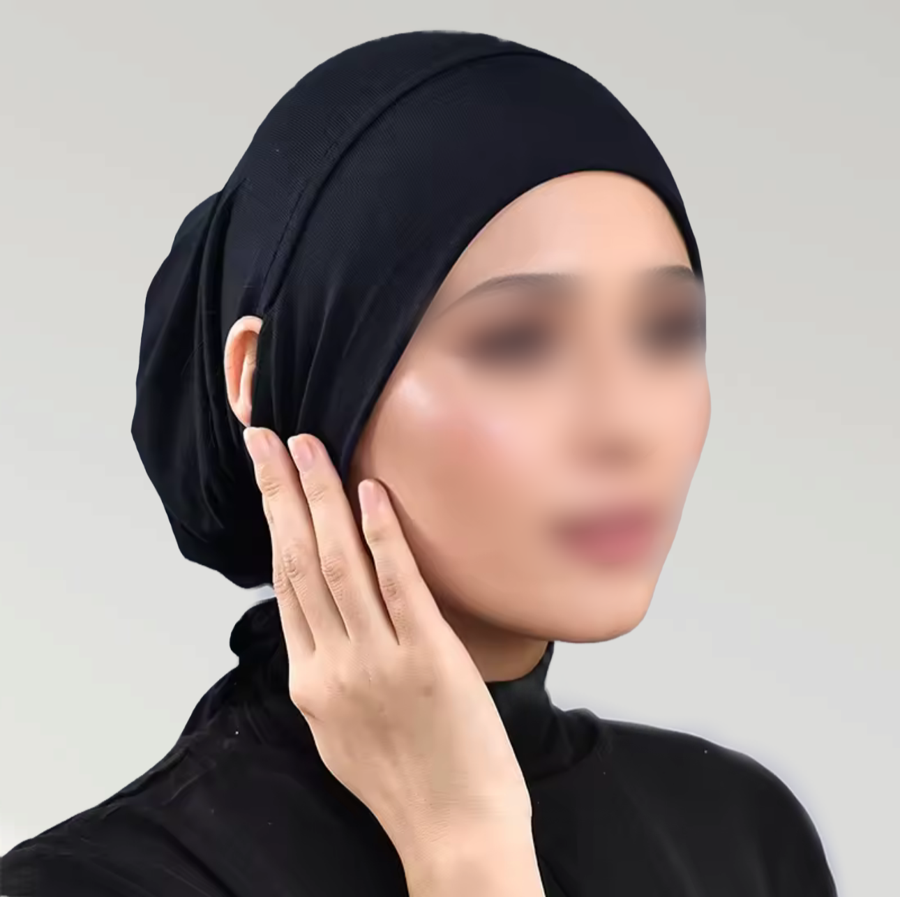 Adjustable bonnet Under-hijab with ear hole image 1
