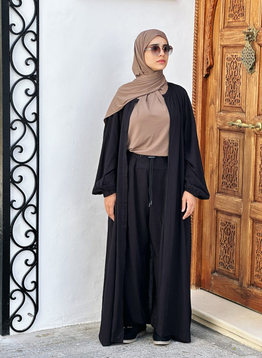 Yusr Abaya Cotton Travel Set (Abaya &amp; Trousers) image 0