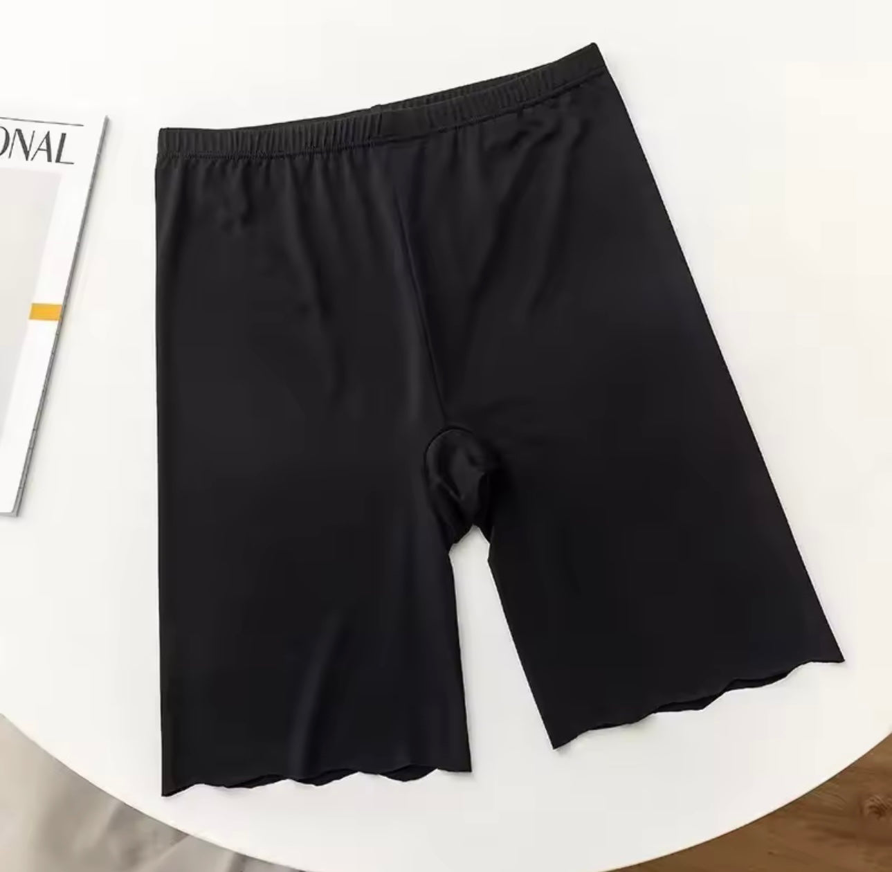 Seamless Safety Shorts – Anti Rub Thighs - Black, Medium image