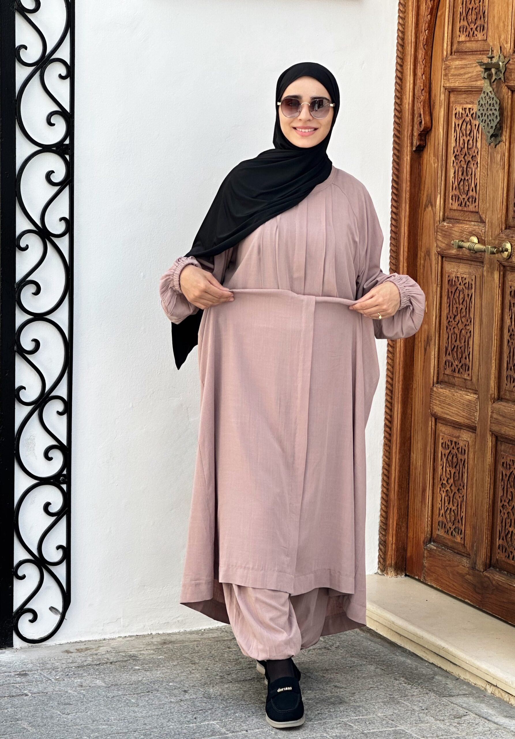 Yusr Abaya Cotton Travel Set (Abaya &amp; Trousers) image 5